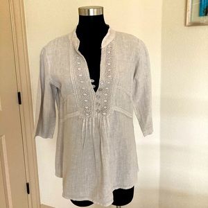 100% Linen Blouse by Lungo L’Arno